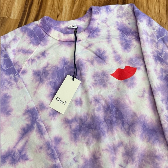 Clare V. Purple Tie-Dye Sweatshirt - Picture 3 of 3